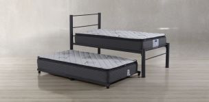 Cama Individual con Cama Baja Frida Gris