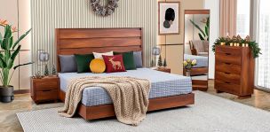 Recámara King Size Lou Reed Café 5 Piezas