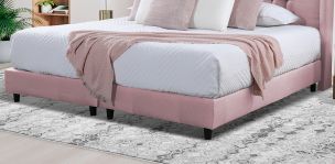 Base de Cama King Size Valeria Rosa