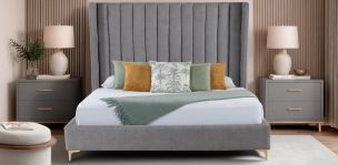 Cama King Size Denmark Gris
