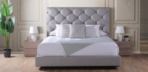 Cama King Size Reiki Gris