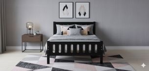 Cama Matrimonial Elena Café Oscuro