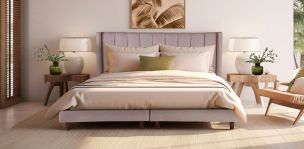 Cama King Size Sander Beige