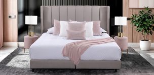 Cama King Size Sander Beige