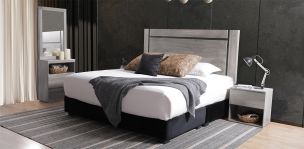 Recámara King Size 5 Piezas Vermont Gris 