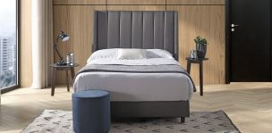 Cama Matrimonial Sander Gris