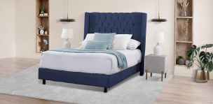 Cama Matrimonial Valeria Azul