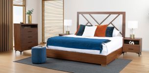 Recámara King Size Rocella Café 4 Piezas