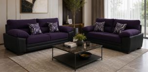 Sala de Dos Sofás 2 Plazas Peralta Morado HS
