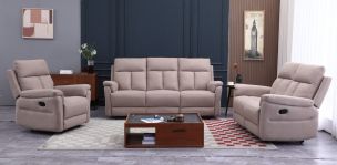 Sala con Reclinables Gwen Café 3 Piezas