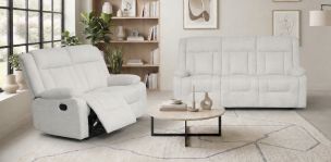 Sala con Reclinables Isabelle Beige Claro