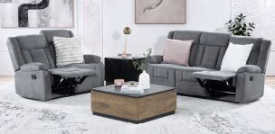 Sala con Reclinables Isabelle Gris Oscuro