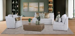 Sala Alize con Sillón Ocasional Blanco 3 Piezas