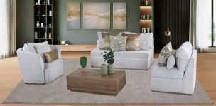 Sala Alize con Sillón Ocasional Blanco 3 Piezas