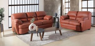Sala de Piel Dakota Naranja