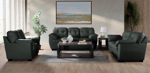 Sala de Piel Derby Confort Tz Verde 3 Piezas
