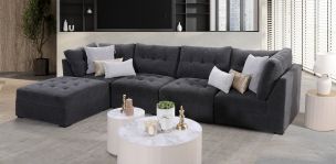 Sala modular 5 piezas fresno gris oxford