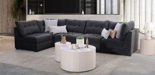 Sala Modular 5 Piezas Fresno Gris Oxford 