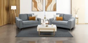 Sala de Dos Sofás 2 Plazas Marruecos Gris