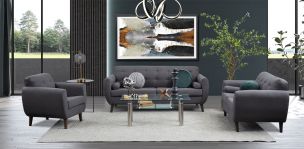 Sala Monet Gris 3 Piezas 