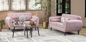 Sala de Dos Sofás 2 Plazas Monet Rosa