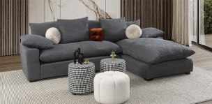 Sala en L Derecha Cloud Gris