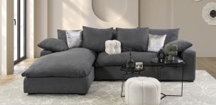 Sala en L Izquierdo Cloud Gris