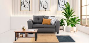 Sofá 2 Plazas Louis Gris