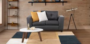 Sofá 2 Plazas Louis Gris