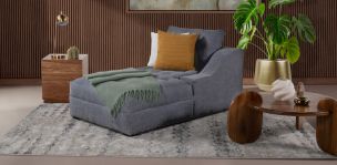 Sillón Largo Brazo Derecho Zonet Gris Oxford