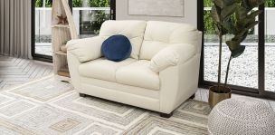 Sofá 2 Plazas de Piel Derby Confort Tz Beige