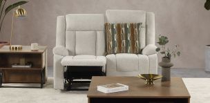Sofá 2 Plazas con Reclinables Isabelle Beige
