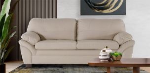 Sofá 3 plazas de Piel Cordoba Tz Beige