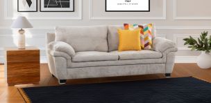 Sofá 3 Plazas de Microfibra Tennesse Beige