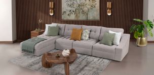 Sala en L Izquierda Zonet Beige 4 Piezas