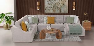 Sala Modular Derecha Zonet Beige 6 Piezas