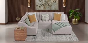 Sala Modular con Esquinero Zonet Beige 4 Piezas