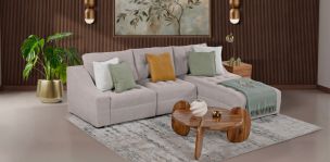 Sala Modular Derecha Zonet Beige 3 Piezas