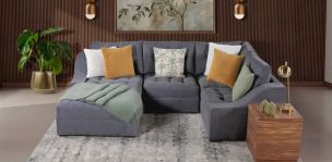 Sala Modular Zonet Gris Oxford 4 Piezas