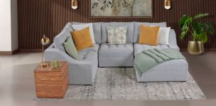 Sala Modular con Esquinero Zonet Gris 4 Piezas