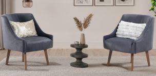 Juego de 2 Sillones Crost Gris Oscuro