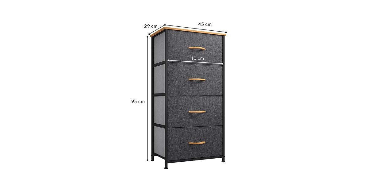 Cajón Velvet Negro