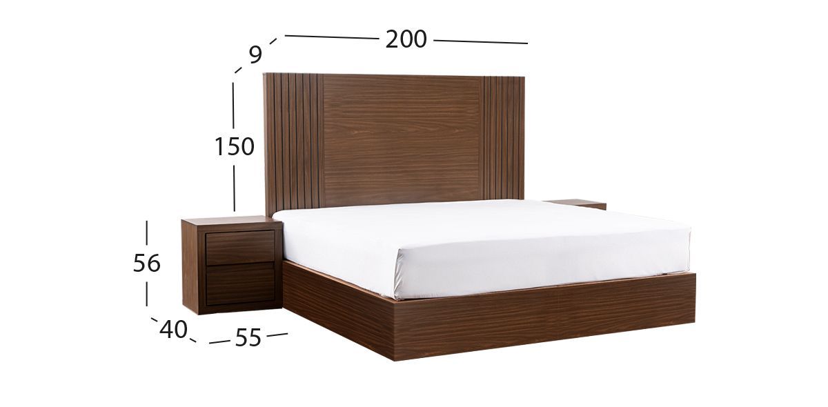 Recámara King Size Beluga Café 3 Piezas