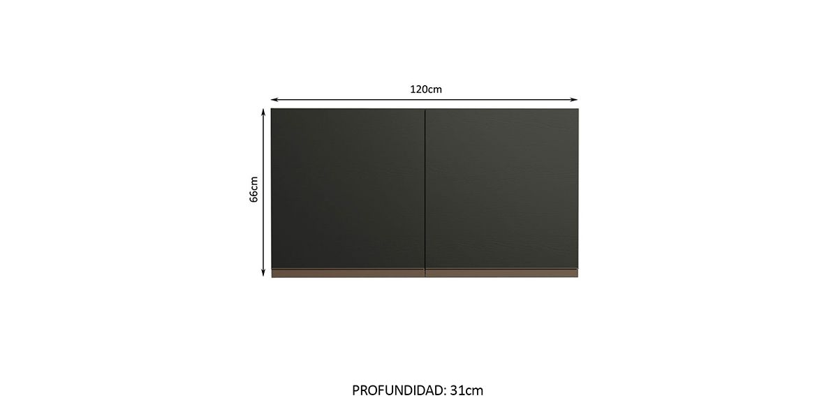 Alacena 120 cm Reims Negro
