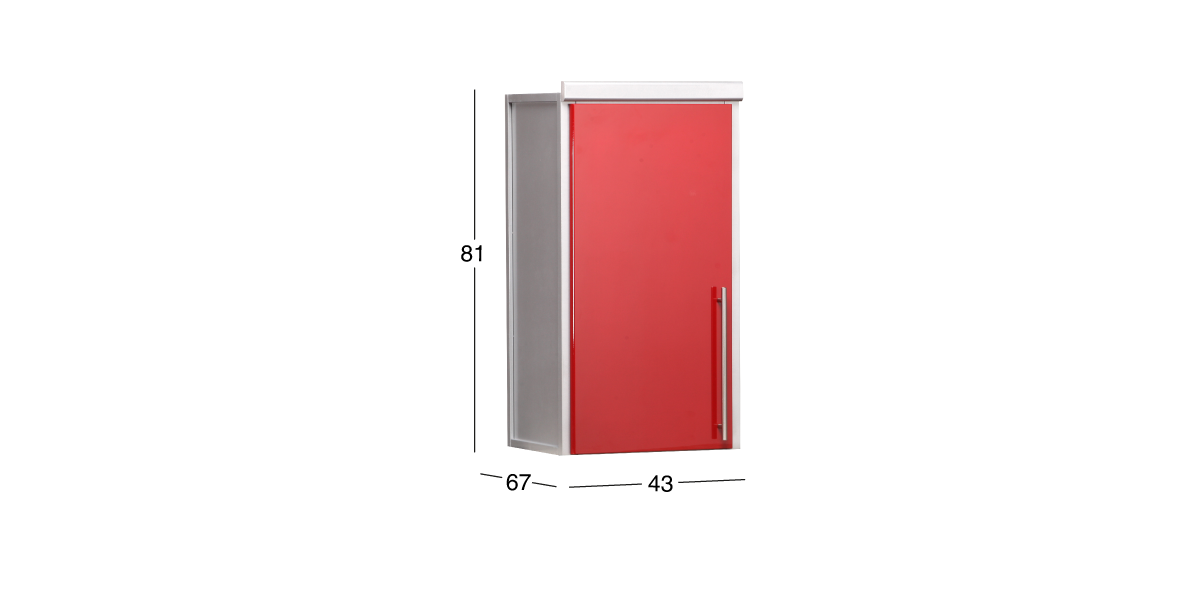 Alacena 43 cm Osaka Rojo
