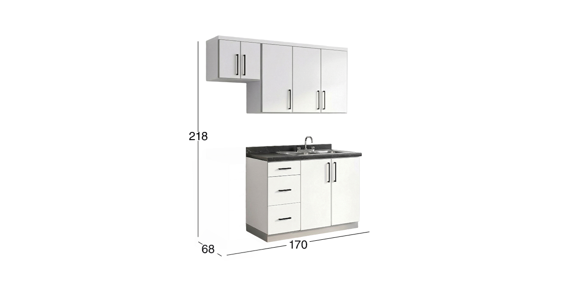 Cocina 170 cm Osaka Blanco