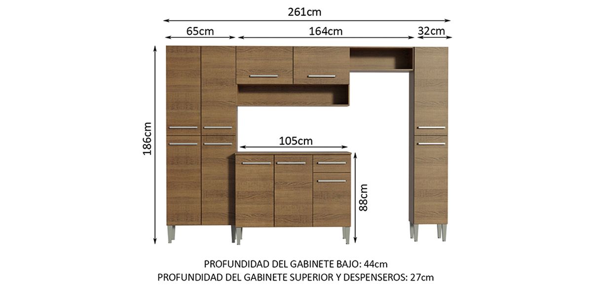 Cocina 261 cm Emilly Hit Café