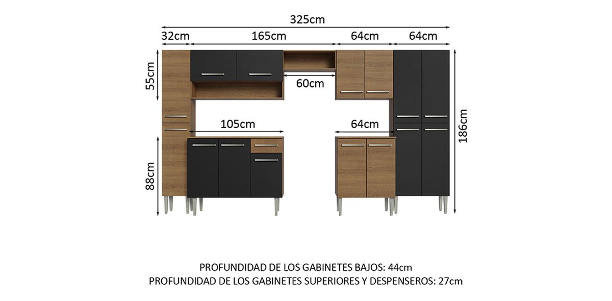 Cocina 325 cm Emilly Café