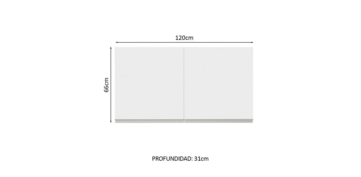 Gabinete Superior 120 cm Glam Blanco