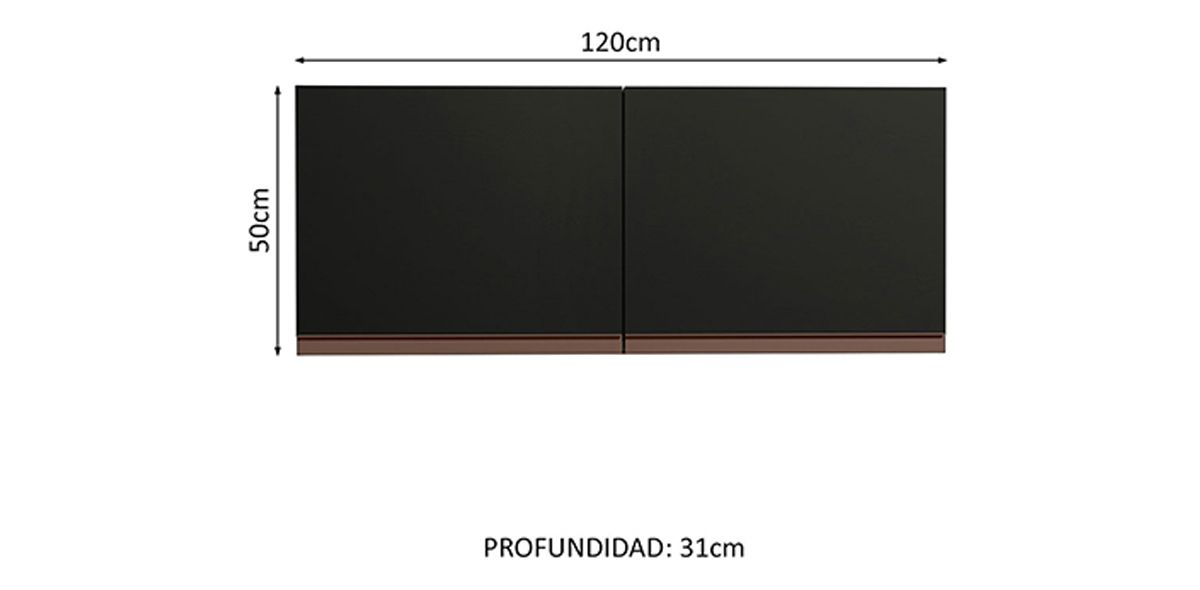 Módulo 120 cm Reims Negro II